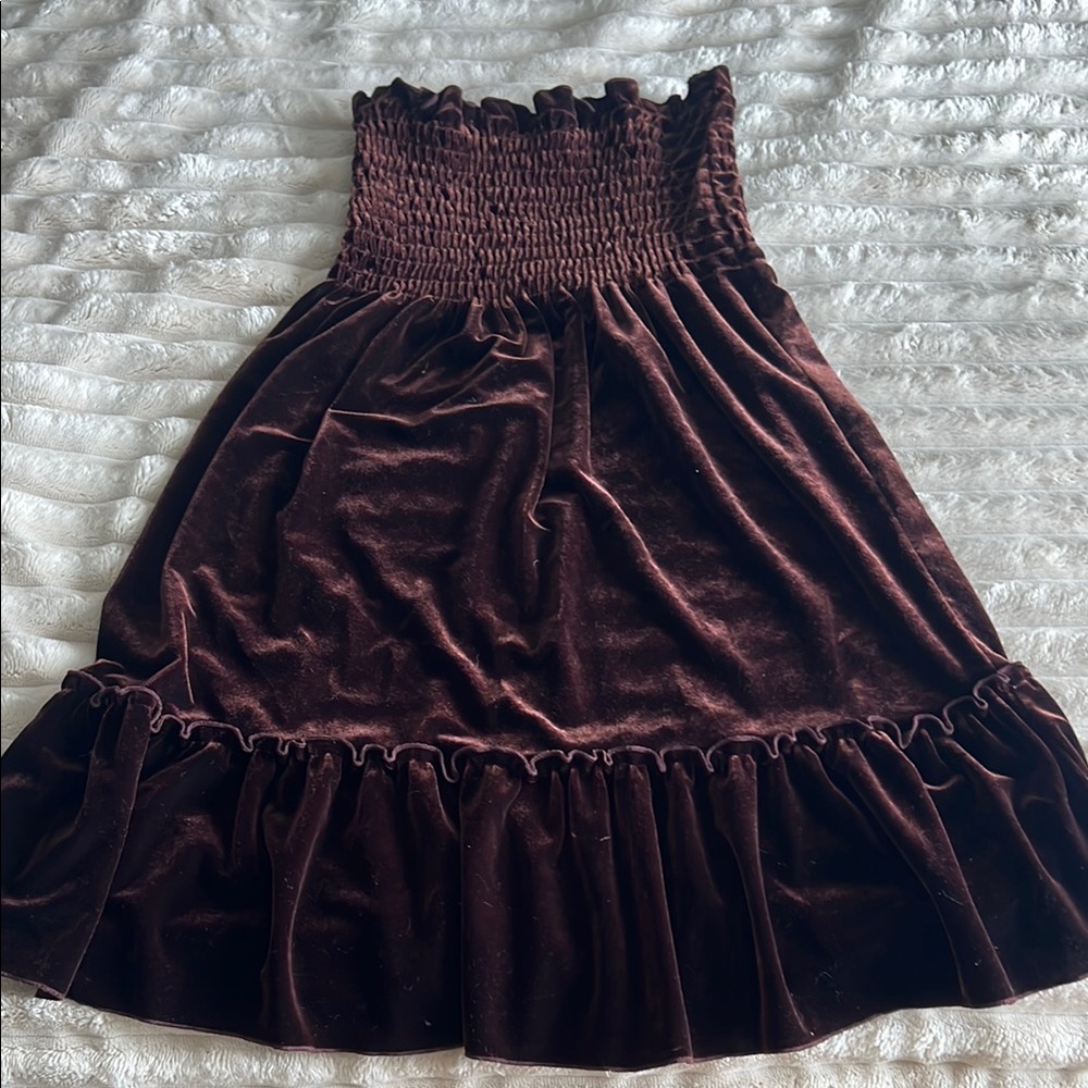 Elegant Brown Velvet Top/Dress